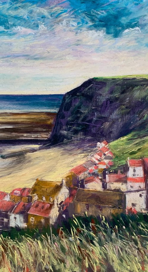 Staithes From Above by Andrew Moodie