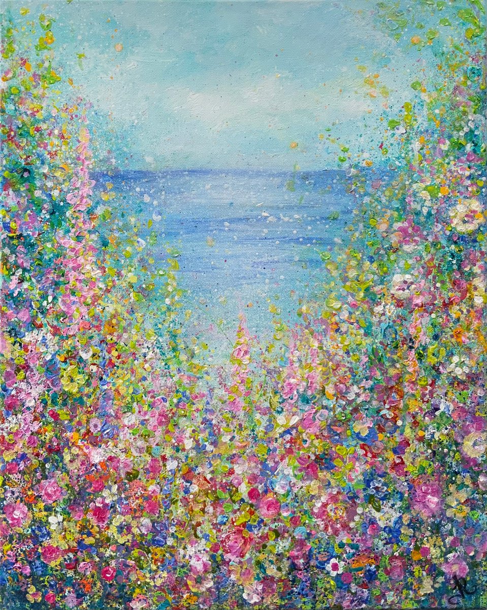 Sea Breeze And Wild Flora By Jan Rogers, 16 X 20, Artwork For Sale On Artfinder