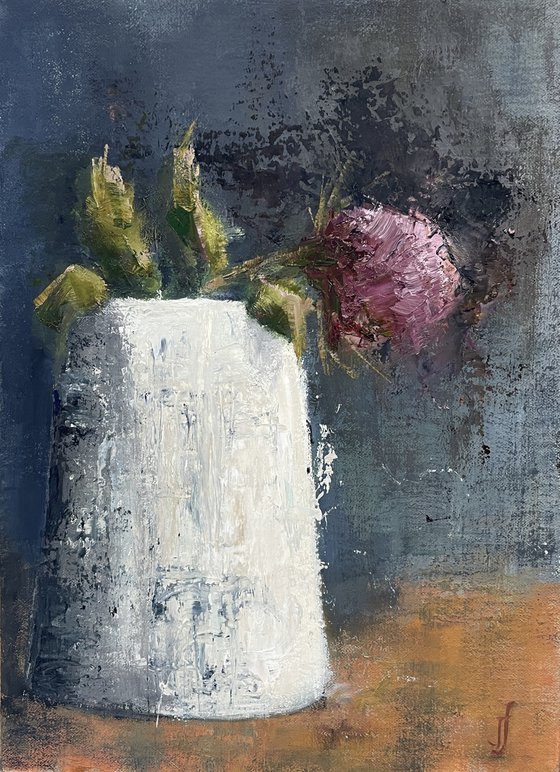 A Peony in a White Can