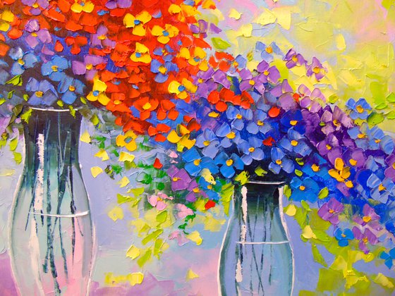 Music of multi-colored flowers