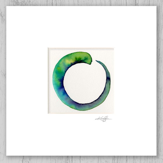 Enso Serenity 104 - Abstract Zen Circle Painting by Kathy Morton Stanion