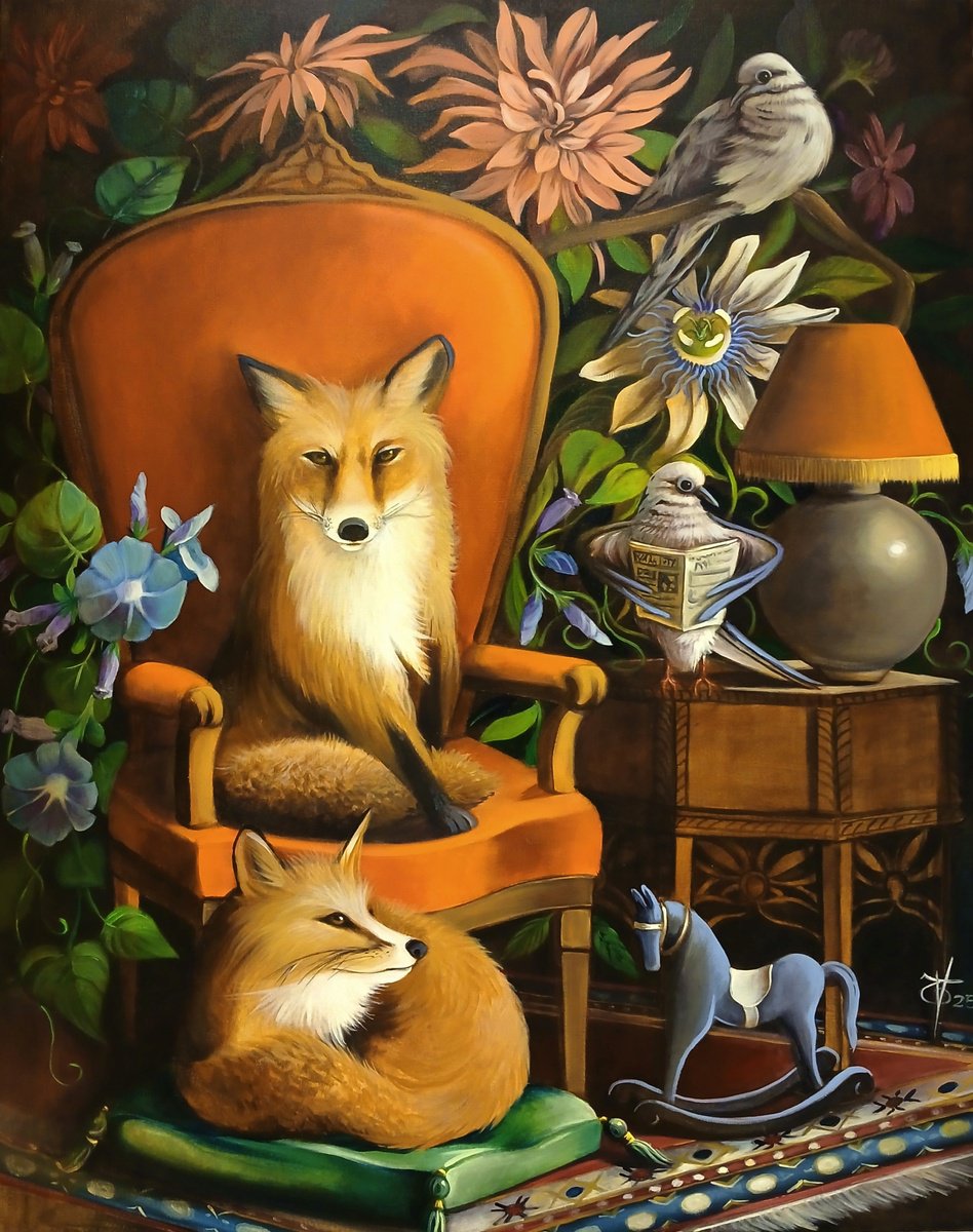 Surrealistic Animal Acrylic Painting By Valentina Toma