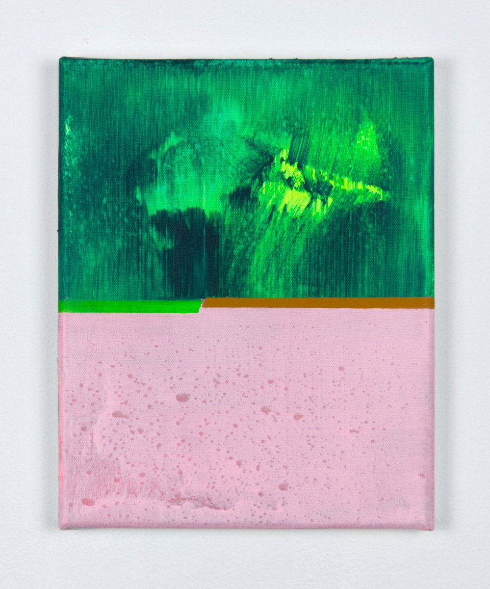 Organic Landscape Acrylic Painting By Katrin Roth, 9 X 12", Area 18, Original Artwork