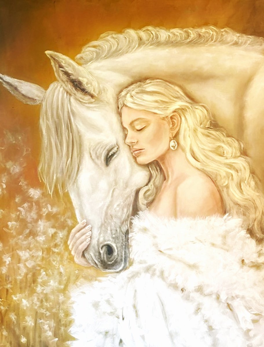 Acrylic Painting , Ethereal Grace By Kasia Januszkiewicz, 31 X 39, Artwork For Sale On Artfinder