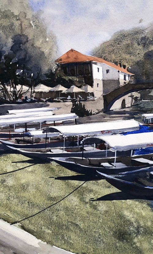 River boats by Olga Beloborodova