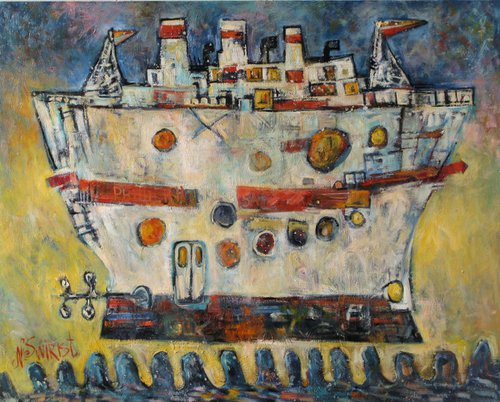 Cruiser ship 5. From the cycle of tickets for a cruise to childhood. by Nicola Ost * N.Swiristuhin