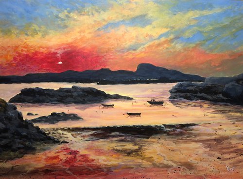 Porth Diana - Trearddur Bay at Sunset by Bryn Humphreys