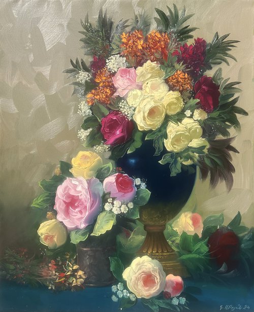 Vase of Velveteen Roses by Kamo Atoyan