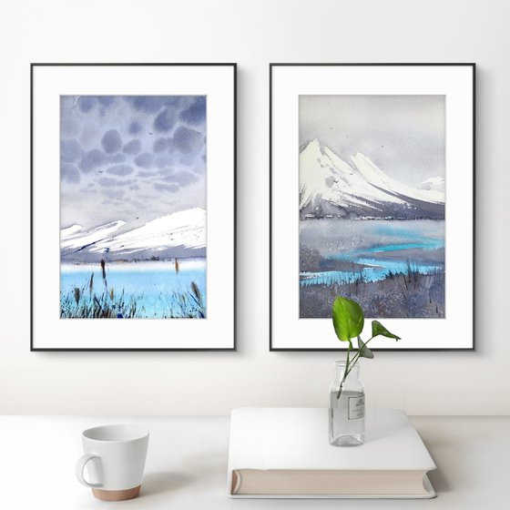 Stillness of Snow (Diptych)