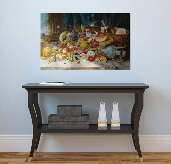 Fruit and Flowers with Wine