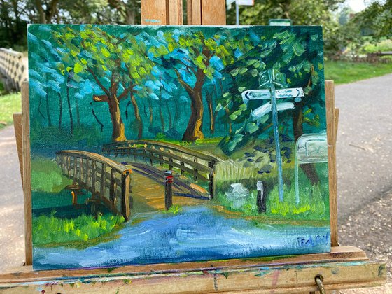 Small wooden bridge 2 Pleinair