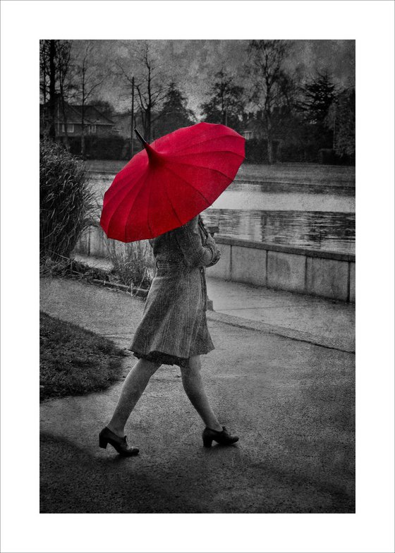 Girl with the red brolly