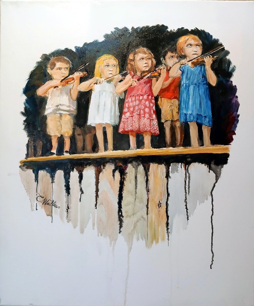 Portrait Oil Painting By Chris Walker, 20 X 24, Conservatoire, Original Artwork