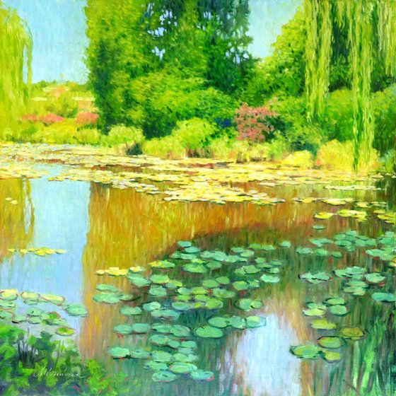Water pond in Giverny Garden