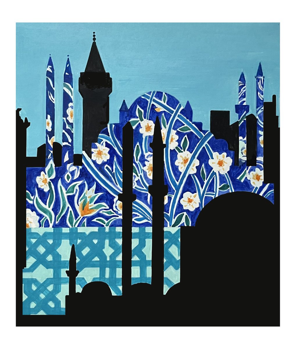 Urban And Pop Acrylic Painting , Istanbul-03 By Andre Baldet, 13 X 14, Artwork For Sale On Artfinder