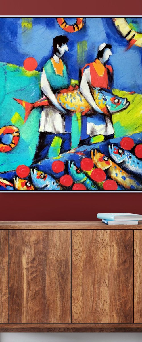 Fish in Beetroot by Evgen Semenyuk