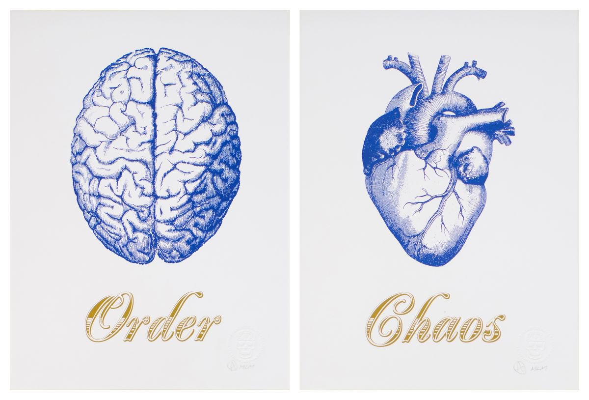 Order Chaos Blue (Small Prints) by Dangerous Minds Artists