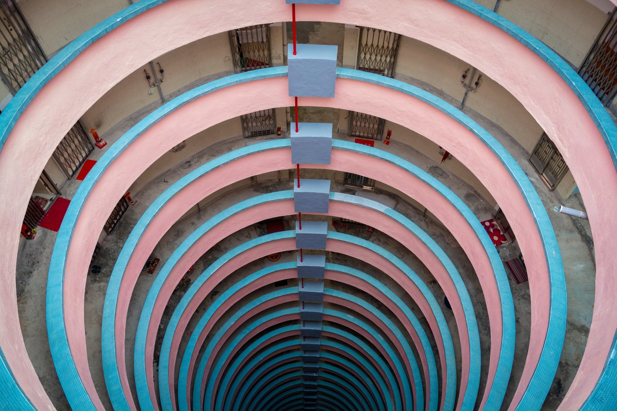 Pink & Blue Spiral by Serge Horta