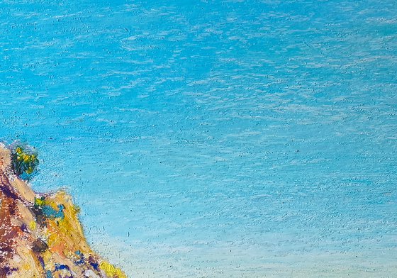 Coastal Light: Sunlit Evening Cliffs