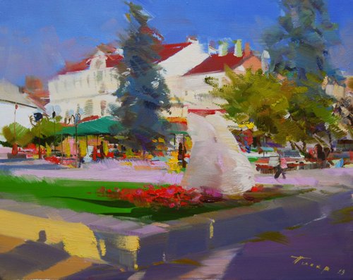 Cityscape painting - Pleasant Mood by Yuri Pysar