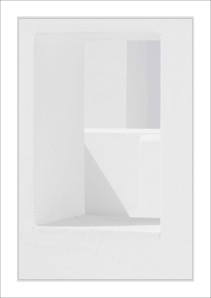 From the Greek Minimalism series: Greek Architectural Detail (White and White) # 5, Santor... by Tony Bowall FRPS