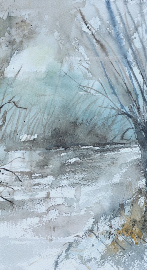 Willows -watercolor by Pol Henry Ledent