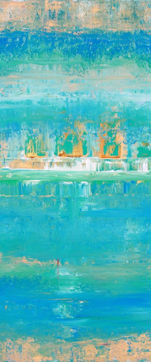Caribbean Waters/Sky Abstract by Robert Lynn