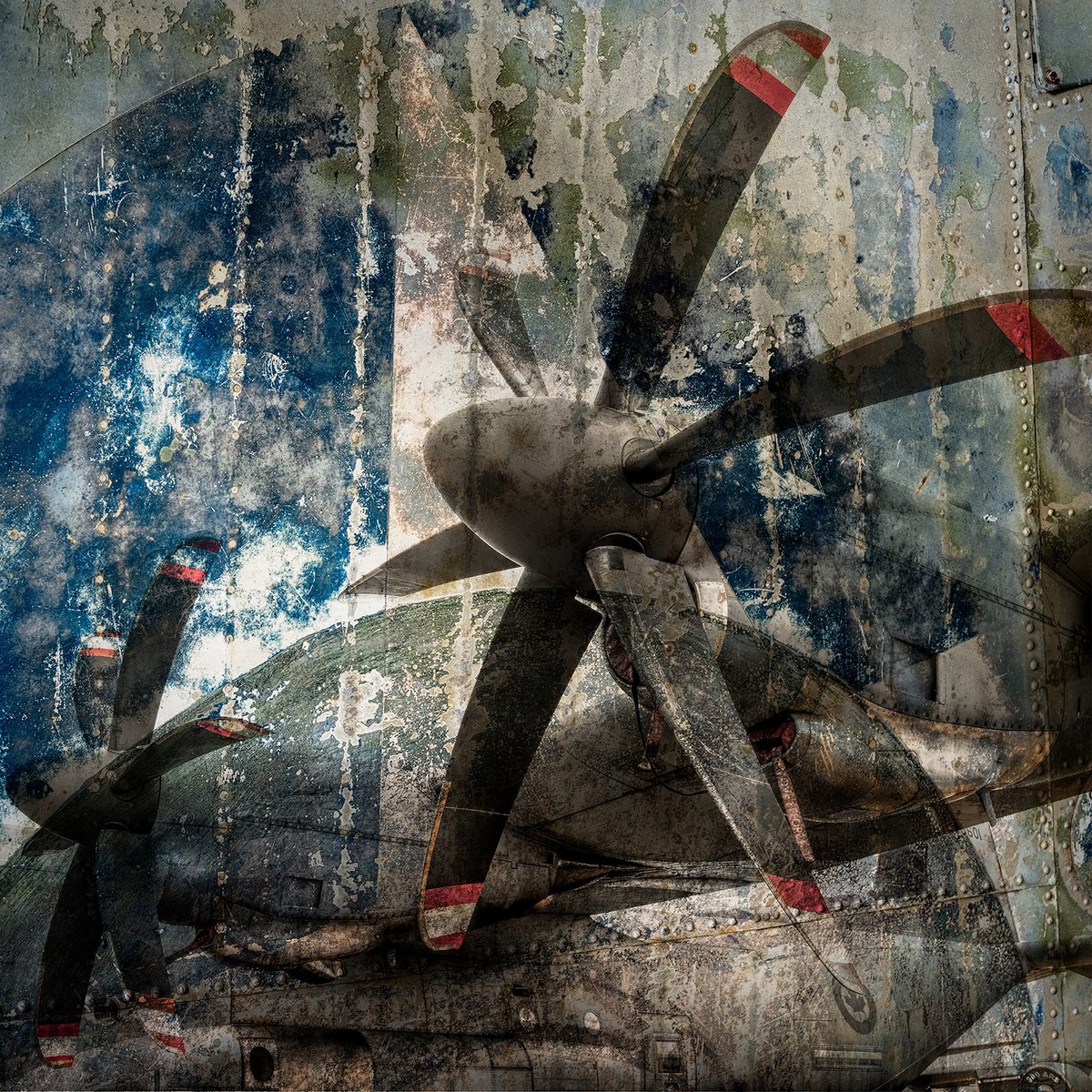 Abstract Photograph By Nick Psomiadis, 35 X 35", Aerial Abstraction, Original Artwork