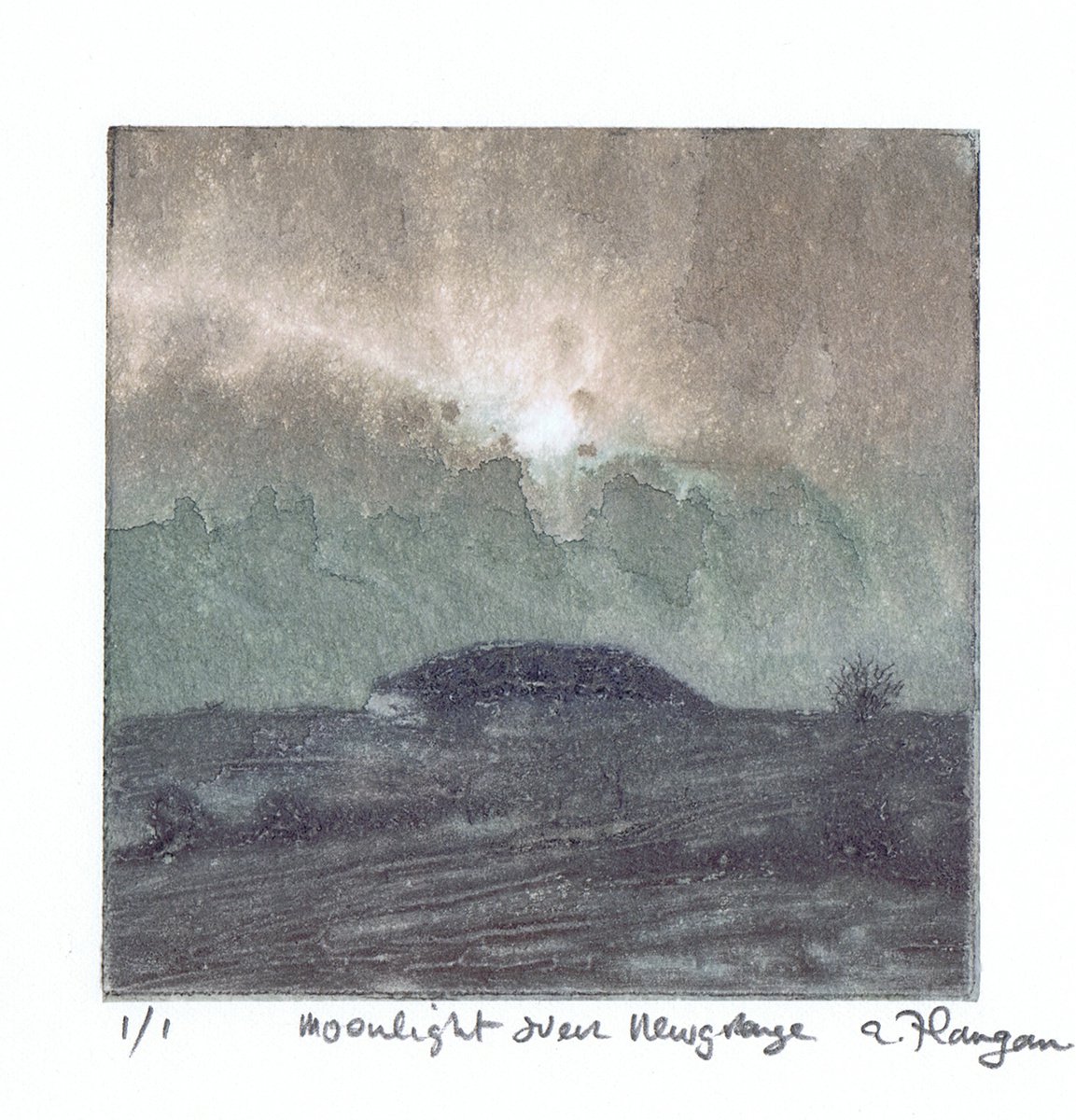 Moonlight over Newgrange by Aidan Flanagan Irish Landscapes