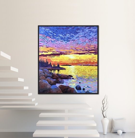 Peaceful sunset 70-80cm