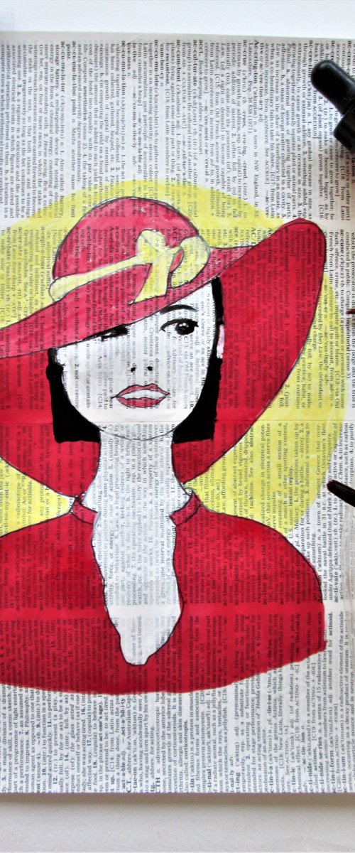 Lady in Red Hat by MARJANSART