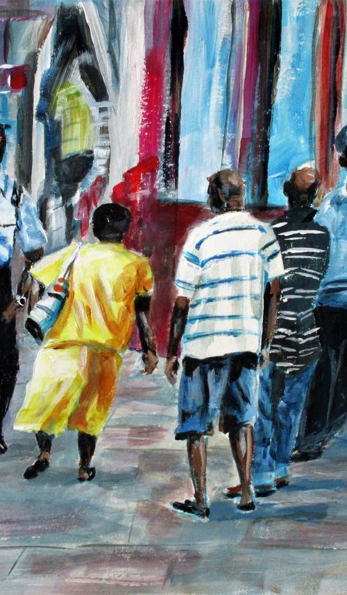 Street Corner Chat - Grenada by Max Aitken