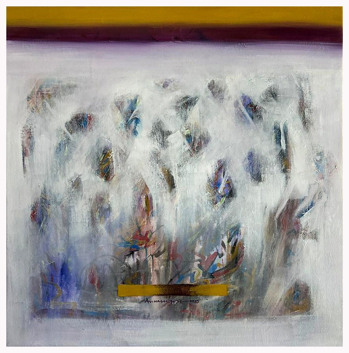 Soft Convergence_30X30 2025 By Avinash Pise, 30 X 30, Artwork For Sale On Artfinder