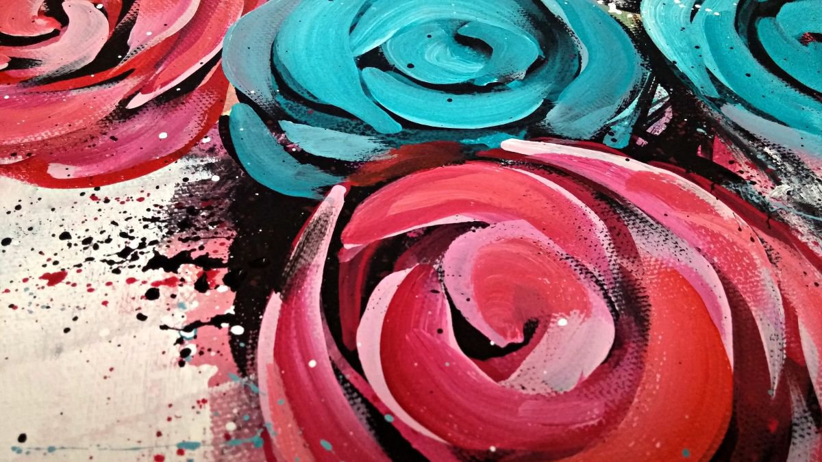 Coming Up Roses / 20x20 in Canvas by Jessica Sanders
