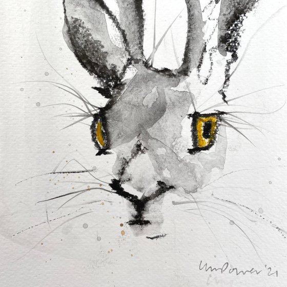 Watchful Charcoal Hare #07