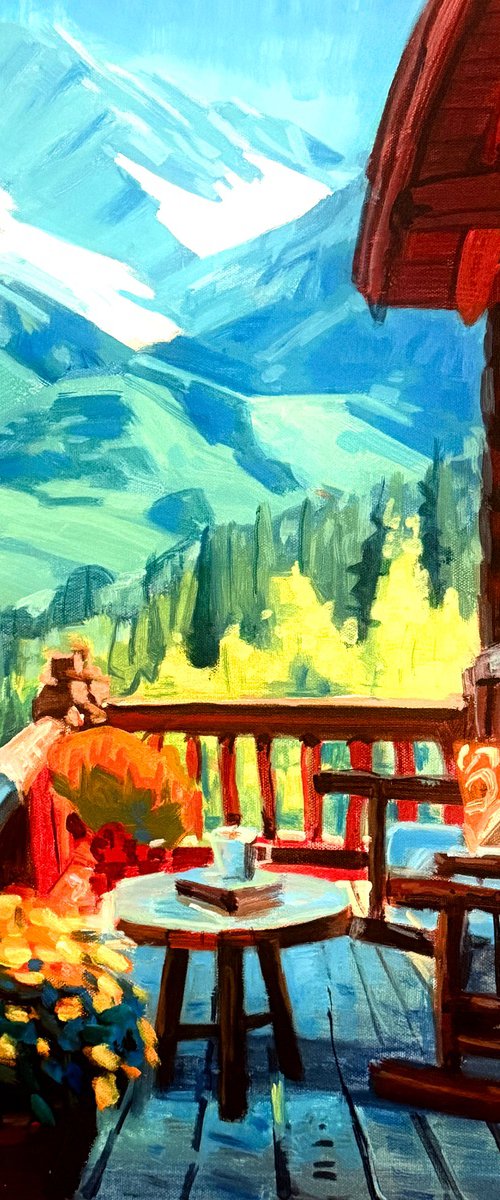 Cottage Among Peaks by Paul Cheng