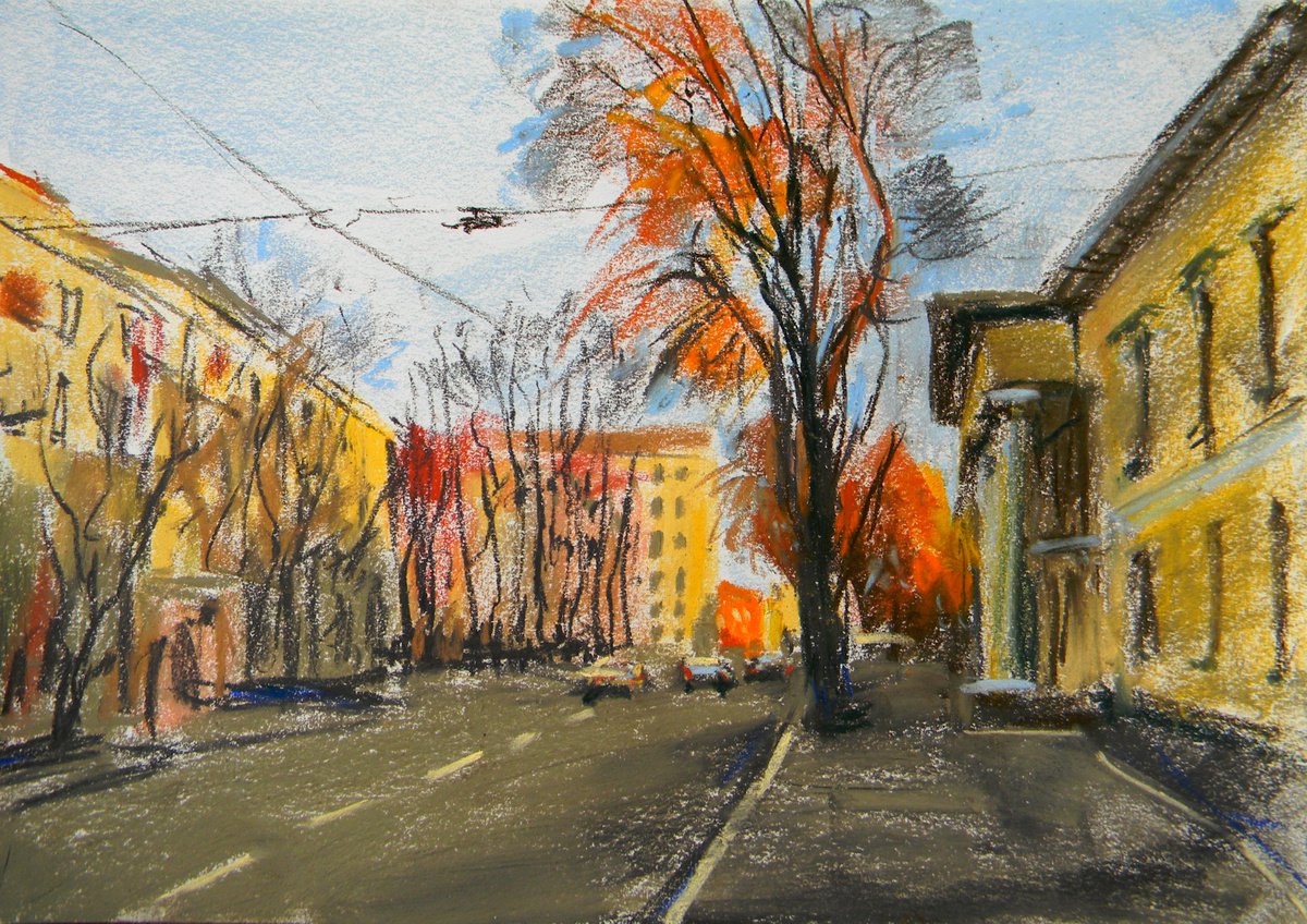 Autumn in the city by Liudmyla Chemodanova
