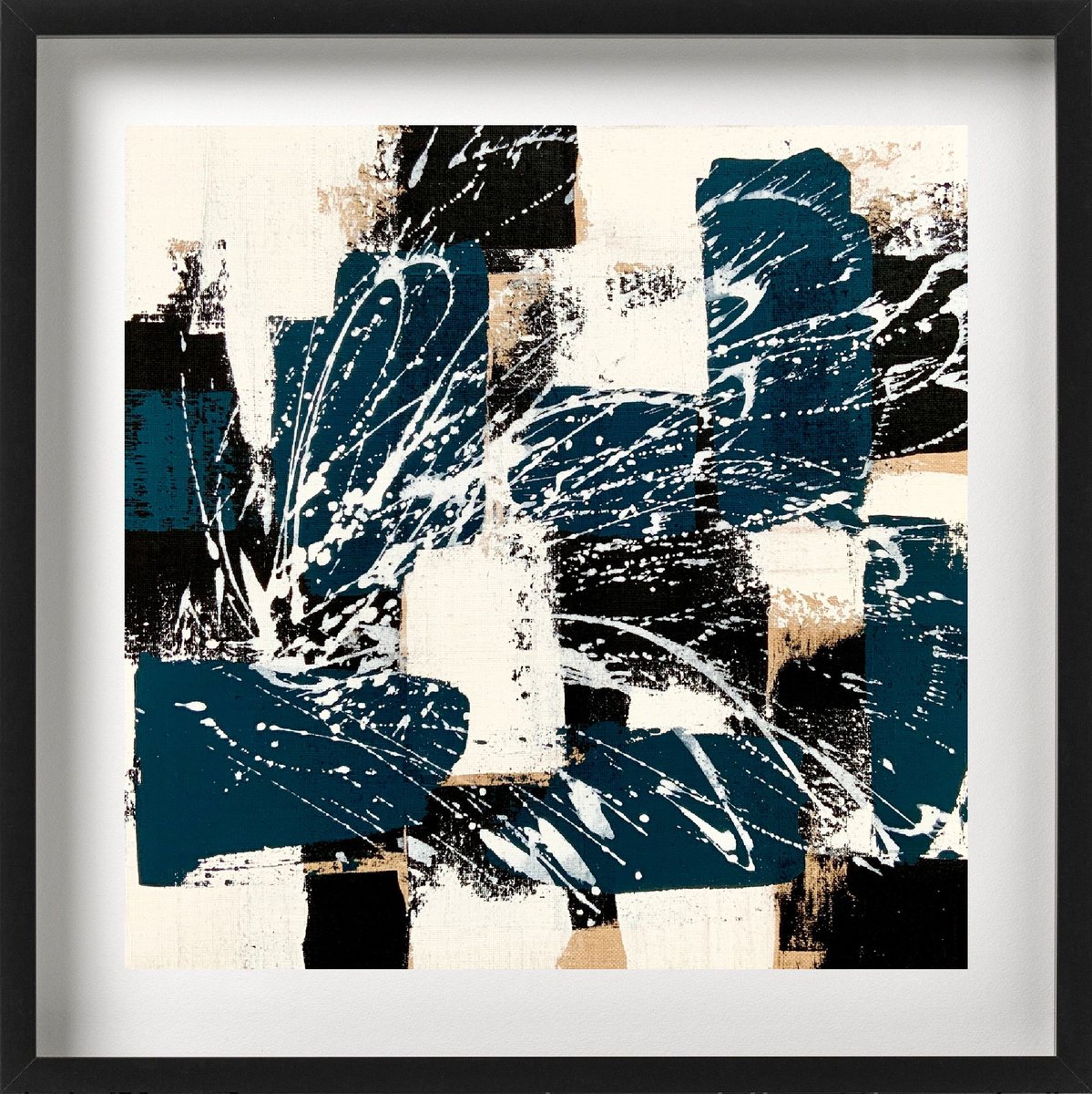 Abstraction No. 621 black & white by Anita Kaufmann