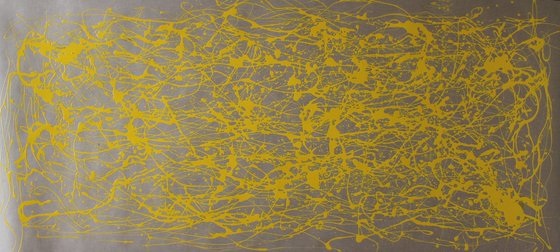 Yellow Energy- Style Jackson Pollock