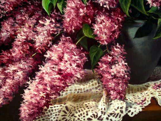 "The smell of lilac",  flowers , still life.