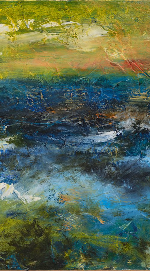 Almost Abstract Landscape - 6 (River Sunset) by Zakhar Shevchuk