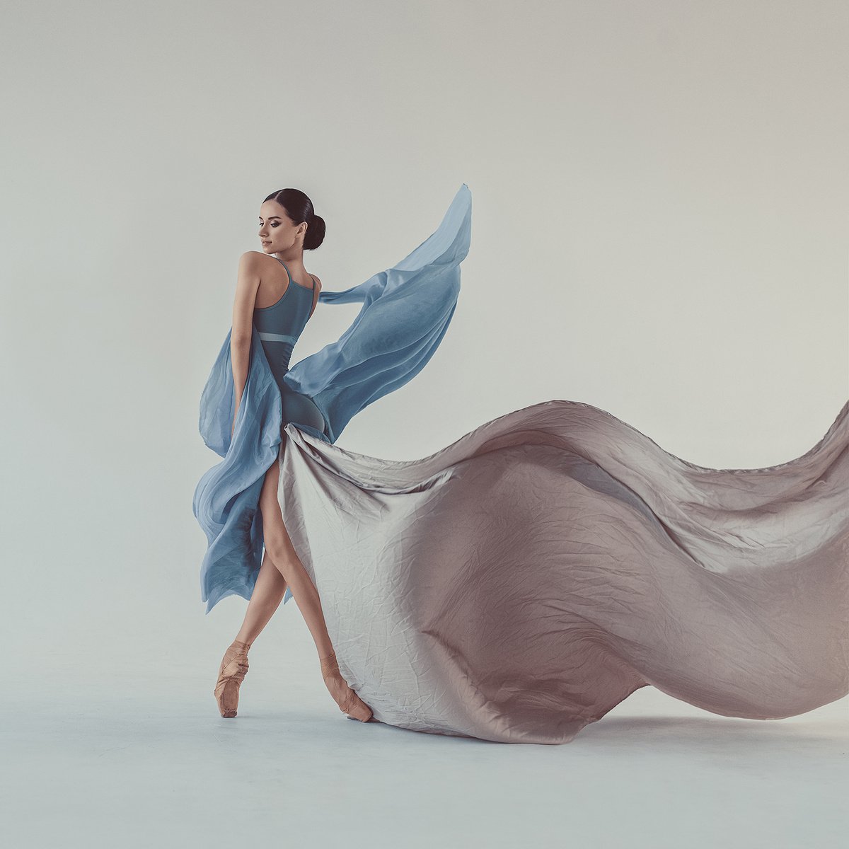 Photorealistic Portrait Photograph By Dan Hecho, 24 X 24, Prima Ballerina, Original Artwork