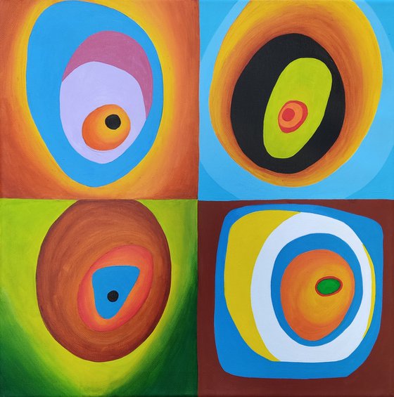 Harmony of colors -quadriptych