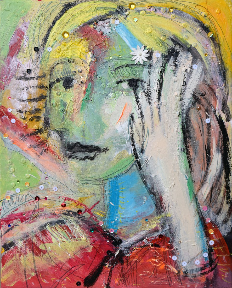 Tete de femme (inspired by Picasso) 10-22 by Catalin Ilinca