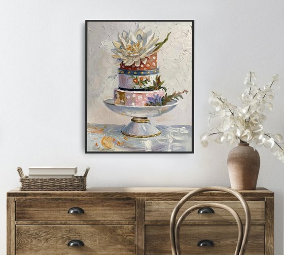 Floral Cake Still Life.