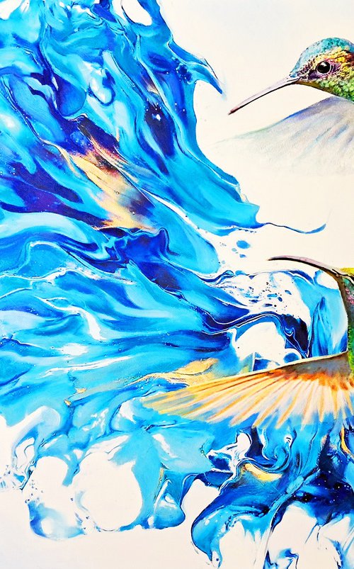 A FLIGHT OF HUMMINGBIRDS by Tatiana Rezvaya