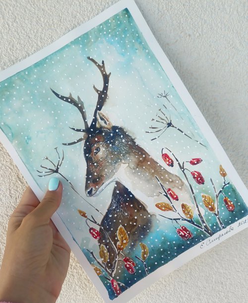 Winter Deer by Evgenia Smirnova