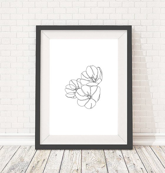 Floral illustration - Macy - Art print