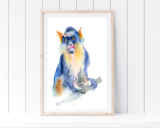 Bright monkey (series Bright color animals 6 of 6)
