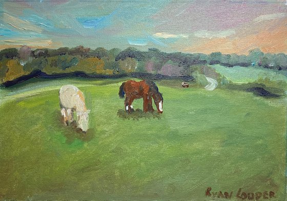 Landscape with Horses